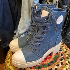 MIchael Kors Denim Combat Boots